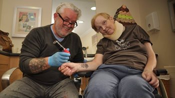 Halstead care home resident gets new tattoo