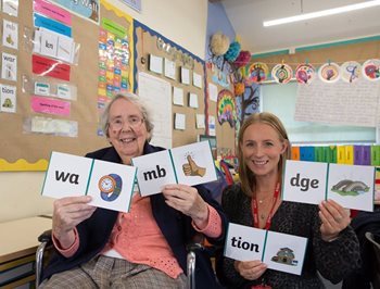 Ware care home resident returns to school she worked at for over 20 years