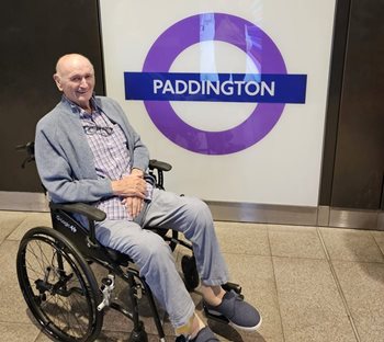 Care home surprises retired train operator with a front-seat ride on the new Elizabeth Line