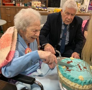 Former beauty queen and Shinfield care home resident shares secret to long life on her 101st birthday