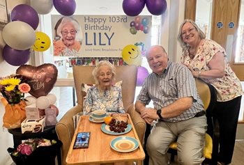 Crowborough care home resident reveals the secret to a long life on 103rd birthday