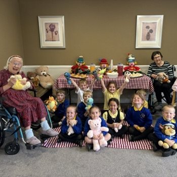 Teddy bear picnic delights Norwich care home residents and local pupils