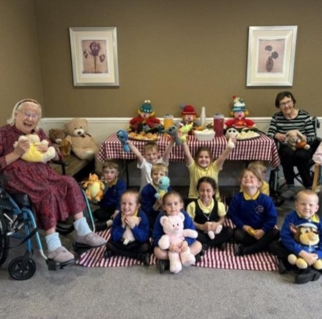 Teddy bear picnic delights Norwich care home residents and local pupils
