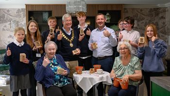 Generations join forces at Wantage care home to build insect havens