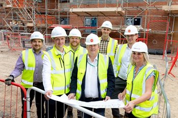 Special guest celebrates ‘topping out’ at multi-million-pound new care home 