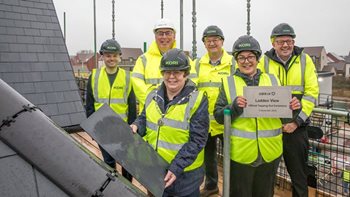 Special guest celebrates ‘topping out’ at Yate’s multi-million-pound new care home
