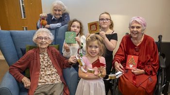 Local children join Frome care home for journey into Christmas past