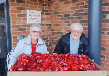 Basingstoke care home creates unique recycled poppy display 