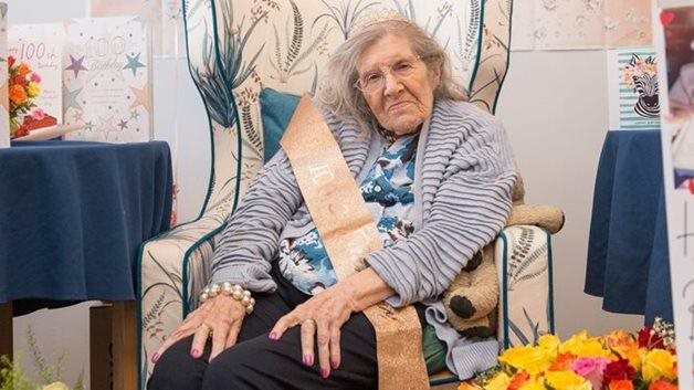 “Plenty of Bounty chocolate bars!” – the secret to a long life according to 100-year-old Enfield care home resident