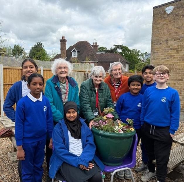 Harrow care home team up with pupils for gardening project 