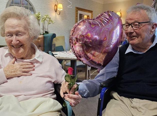 “Tolerance – you’ve got to have loads of it!” Haywards Heath care home couples reveal their secret to marriage this Valentine’s Day