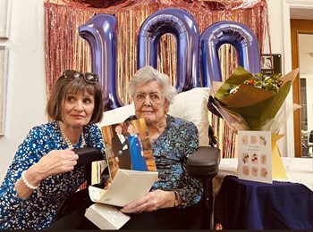 “Have a glass of wine!” – Local care home resident reveals secret to long life on 100th birthday