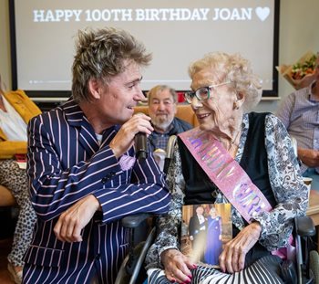 100-year-old Stansted care home resident puts Rod Stewart at the top of her birthday wish list 