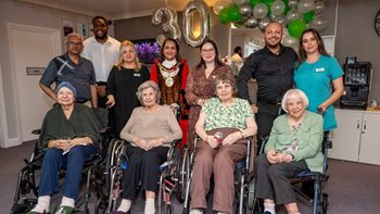 Special guest helps Stanmore care home toast milestone
