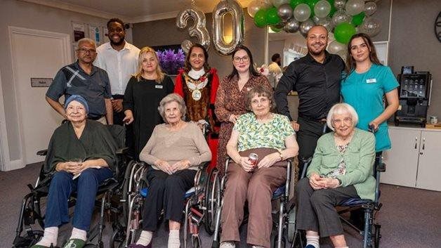 Special guest helps Stanmore care home toast milestone