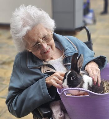 Shinfield care home residents host unusual visitors