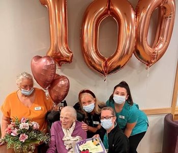 “No men!” Local care home resident reveals secret to long life on 100th birthday