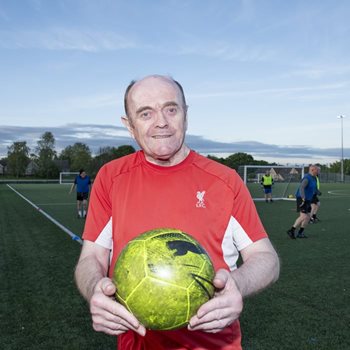 Footy-mad Halstead care home resident returns to the pitch
