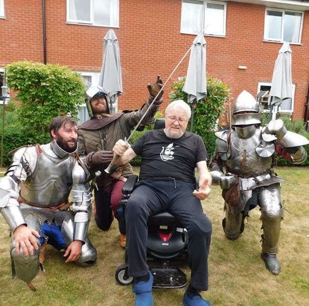 Eye care home resident’s knight to remember