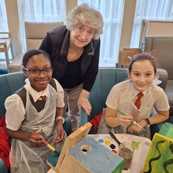 Orpington care home residents and schoolchildren flock together 