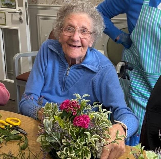 Shrewsbury care home residents create floral displays