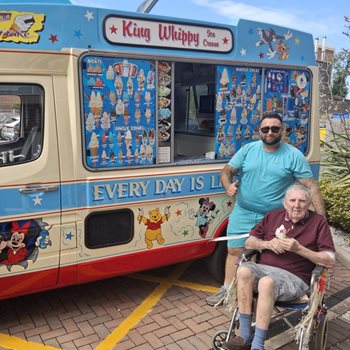 Bromsgrove care home resident serves up smiles as he reconnects with past career