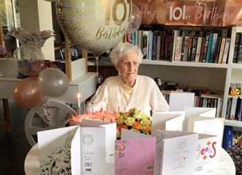 ‘Just keep walking – no marathons necessary!’ Frome resident reveals the secret to a long life on her 101st birthday