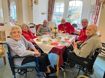 Sip sip hooray! Enfield residents enjoy afternoon tea with the Chelsea Pensioners