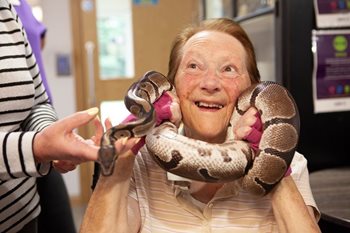 A snapping good time – Crocodile visit wows Witney care home residents 