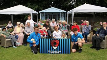 Newmarket care home residents team up with youth club for matchday magic