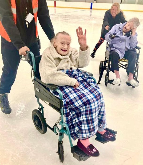 Enfield care home residents in their 80s and 90s return to the rink