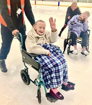 Enfield care home residents in their 80s and 90s return to the rink 