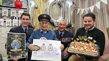  Sarisbury Green war veteran turns 101 alongside special guests