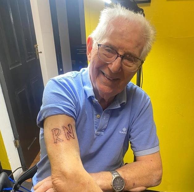 Chichester care home resident gets first tattoo for 90th birthday