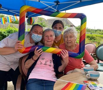 Whitstable care home flies the rainbow flag for local Pride event