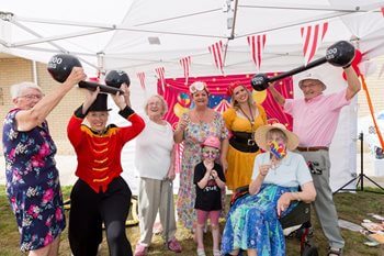 No clowning around! Essex care homes hold their own circus show