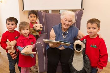 Enfield care home residents read bedtime stories to local children