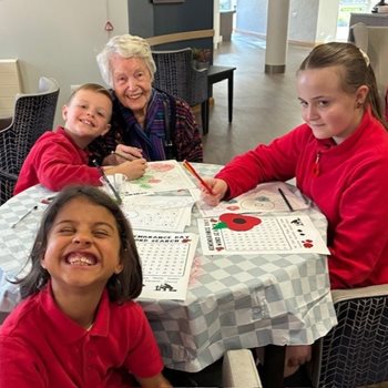 East Grinstead care home residents’ team up with local school for a DIY project