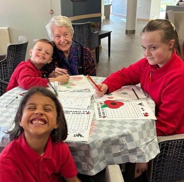 East Grinstead care home residents’ team up with local school for a DIY project