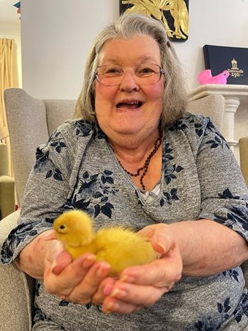 An egg-cellent afternoon! Spring is in the air at a Newmarket care home 