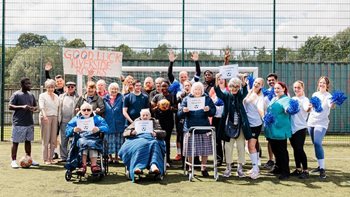 Ware care home residents team up for matchday magic