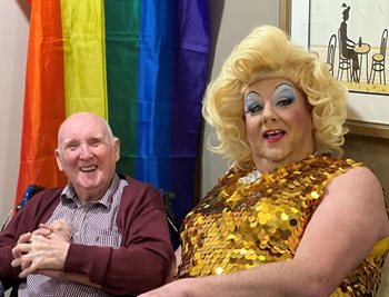 Fit for a queen – St Ives care home welcomes special guest to celebrate Pride month