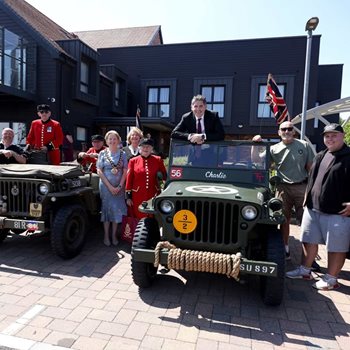 Over 100 Veterans march into a Basingstoke care home for a special celebration 