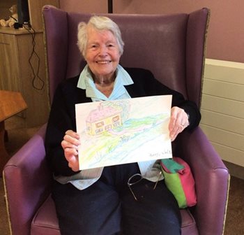 Etching to go! East Grinstead care home residents take part in worldwide art festival