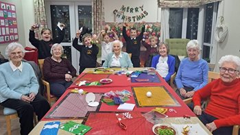 School children join Edinburgh care home for a journey into Christmas past