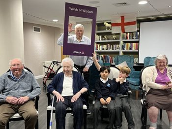 Fareham care home residents share pearls of wisdom with school children 
