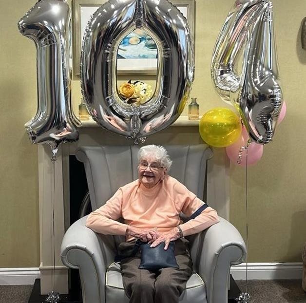 ‘Stay young at heart!’ 104-year-old Ware care home resident shares secret to long life 