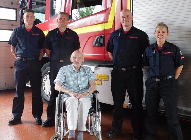 Keeping the flame alive – wish comes true for retired fireman at an Eye care home