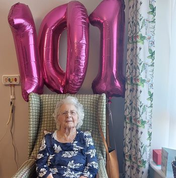‘Keep busy’ – local care home resident reveals secret to long life on 101st birthday