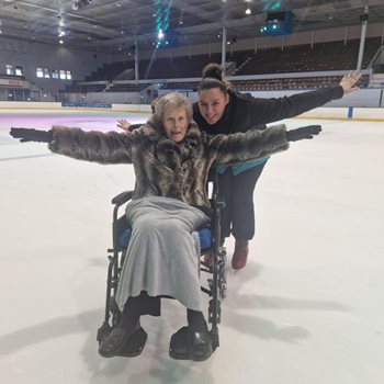 Edinburgh care home resident returns to the ice